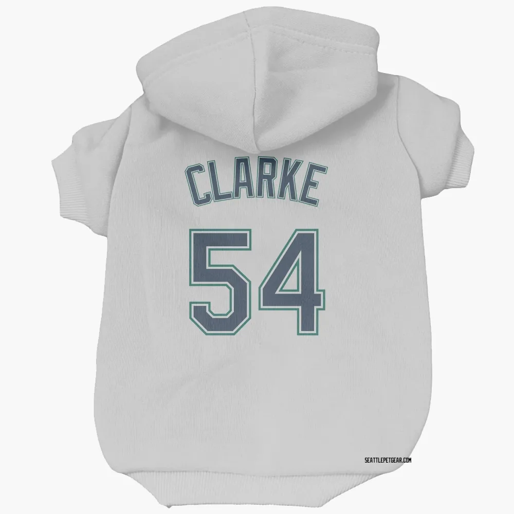 Seattle Mariners Chris Clarke White Pet Hoodie for Dog & Cat