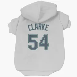 Seattle Mariners Chris Clarke White Pet Hoodie for Dog & Cat