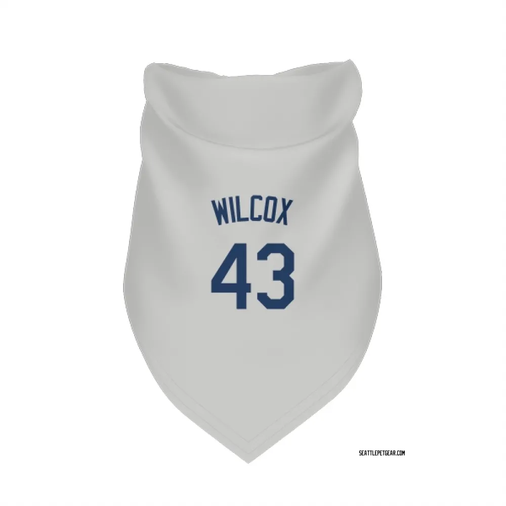Seattle Mariners Cole Wilcox Gray Pet Bandana for Dog & Cat