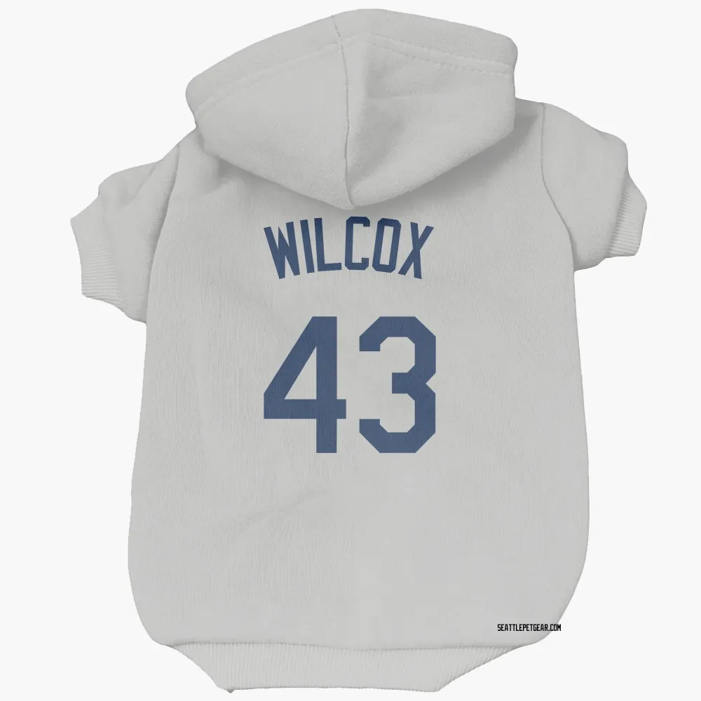 Seattle Mariners Cole Wilcox Gray Pet Hoodie for Dog & Cat