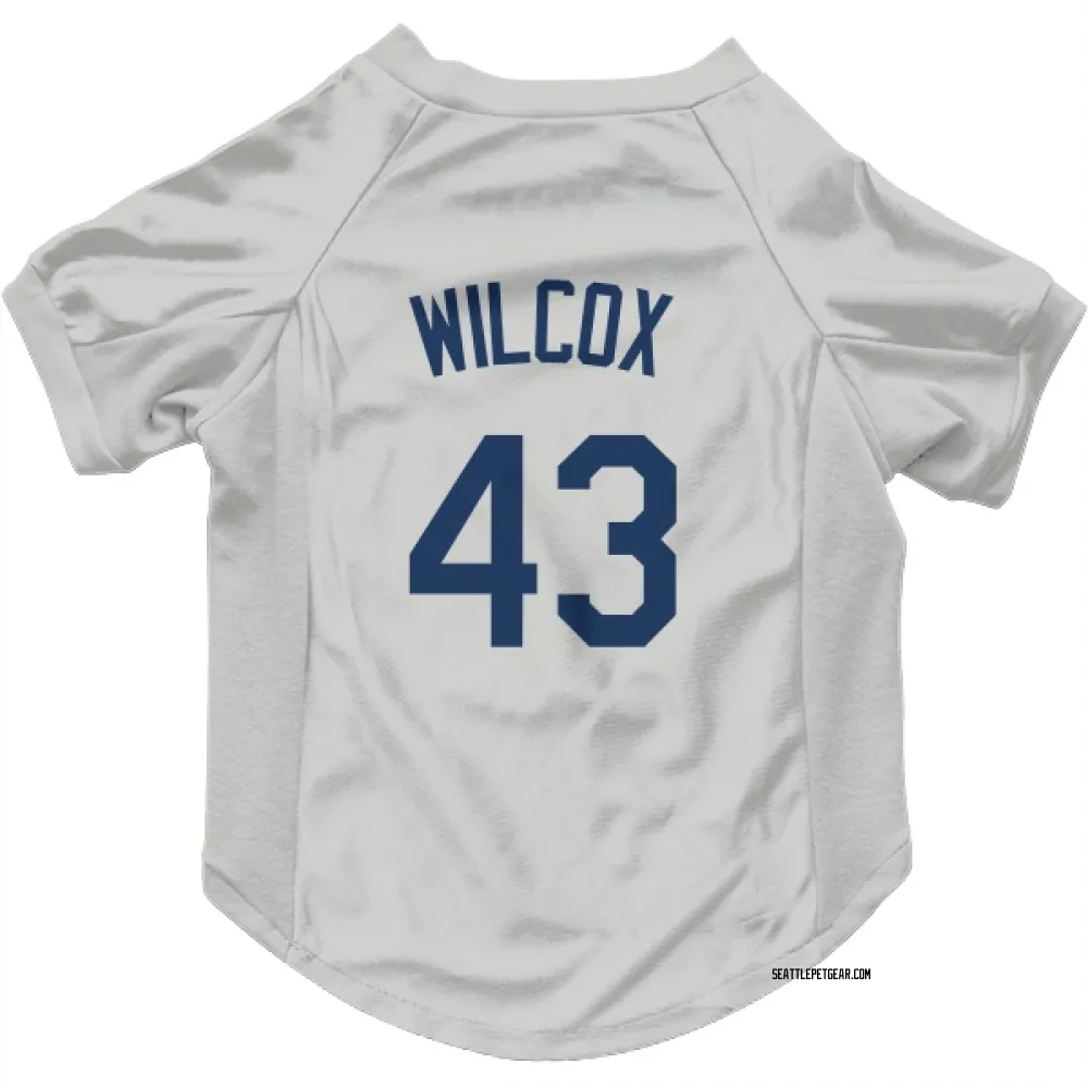 Seattle Mariners Cole Wilcox Gray Pet Jersey for Dog & Cat