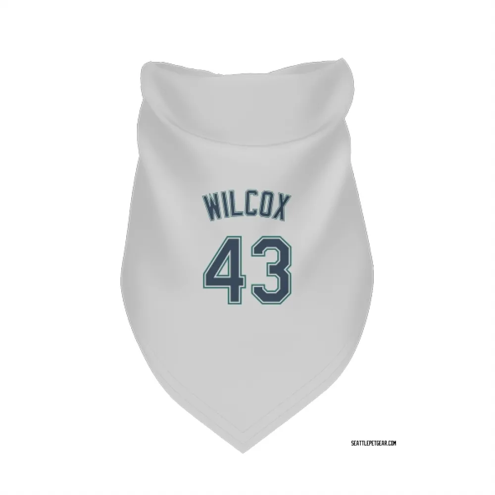 Seattle Mariners Cole Wilcox White Pet Bandana for Dog & Cat