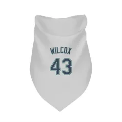 Seattle Mariners Cole Wilcox White Pet Bandana for Dog & Cat