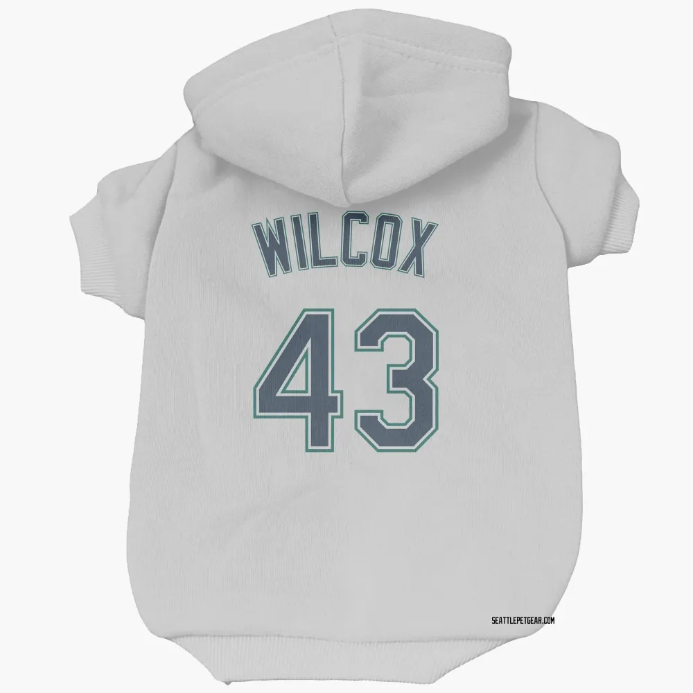 Seattle Mariners Cole Wilcox White Pet Hoodie for Dog & Cat