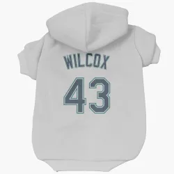 Seattle Mariners Cole Wilcox White Pet Hoodie for Dog & Cat