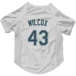 Seattle Mariners Cole Wilcox White Pet Jersey for Dog & Cat