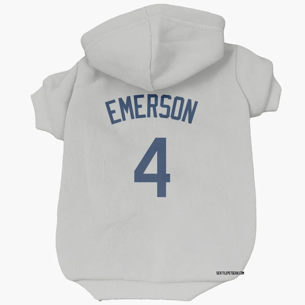 Seattle Mariners Colt Emerson Gray Pet Hoodie for Dog & Cat