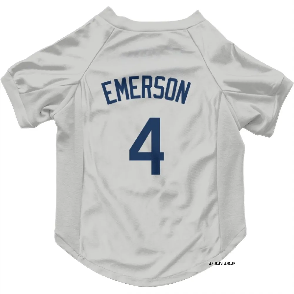 Seattle Mariners Colt Emerson Gray Pet Jersey for Dog & Cat