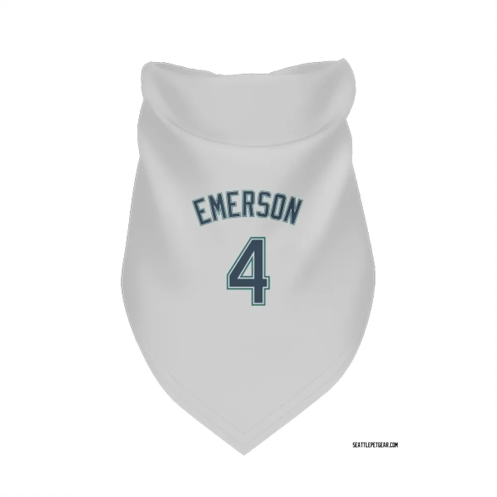 Seattle Mariners Colt Emerson White Pet Bandana for Dog & Cat
