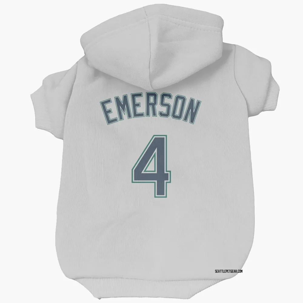 Seattle Mariners Colt Emerson White Pet Hoodie for Dog & Cat