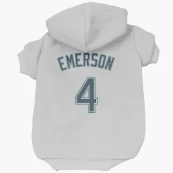 Seattle Mariners Colt Emerson White Pet Hoodie for Dog & Cat
