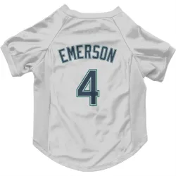 Seattle Mariners Colt Emerson White Pet Jersey for Dog & Cat