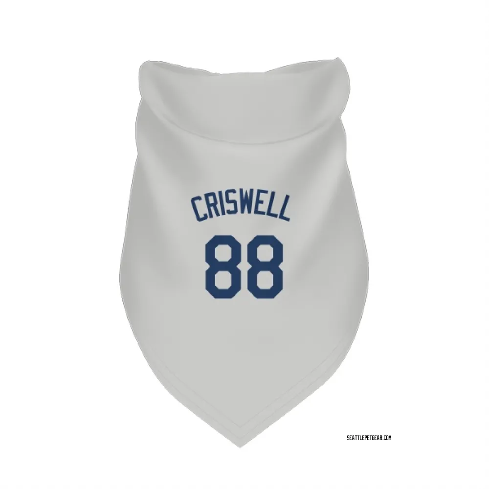 Seattle Mariners Cooper Criswell Gray Pet Bandana for Dog & Cat