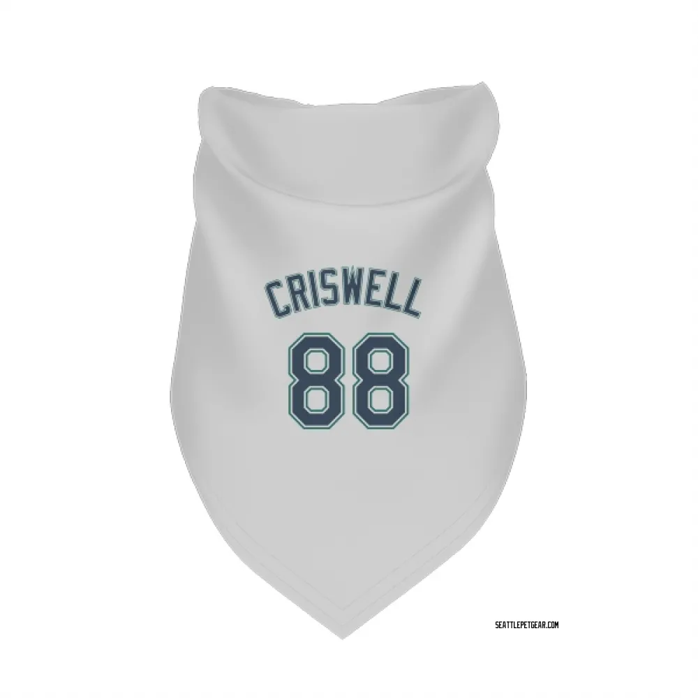 Seattle Mariners Cooper Criswell White Pet Bandana for Dog & Cat