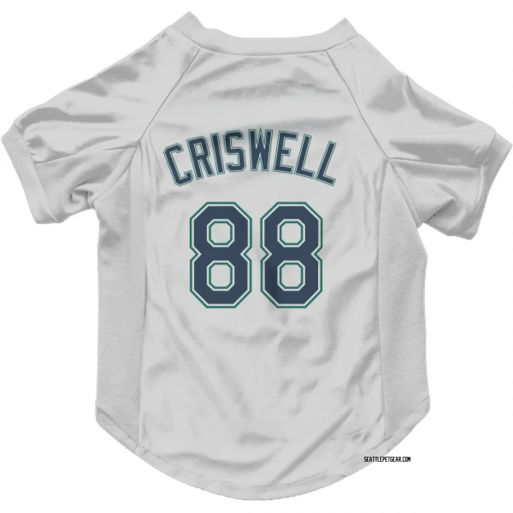 Seattle Mariners Cooper Criswell White Pet Jersey for Dog & Cat