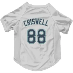 Seattle Mariners Cooper Criswell White Pet Jersey for Dog & Cat