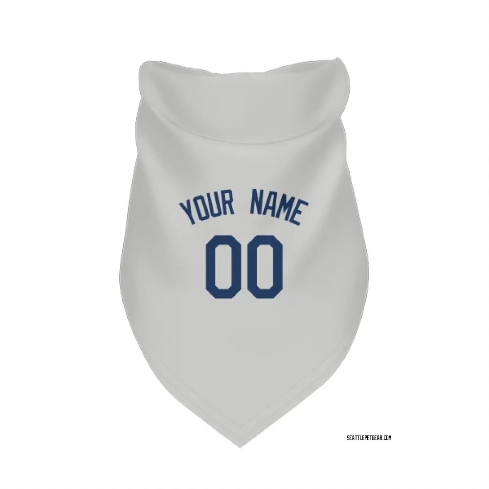 Seattle Mariners Custom Gray Pet Bandana for Dog & Cat