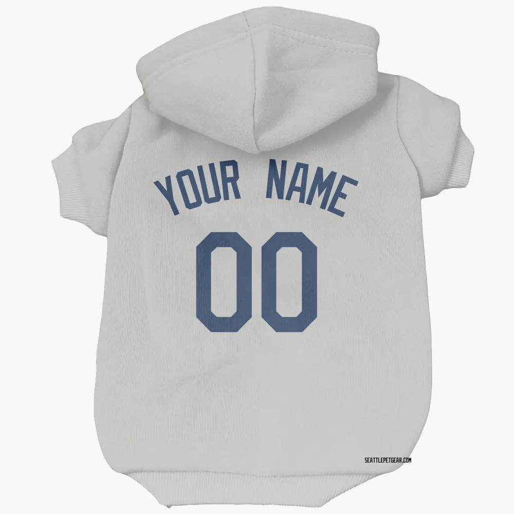 Seattle Mariners Custom Gray Pet Hoodie for Dog & Cat