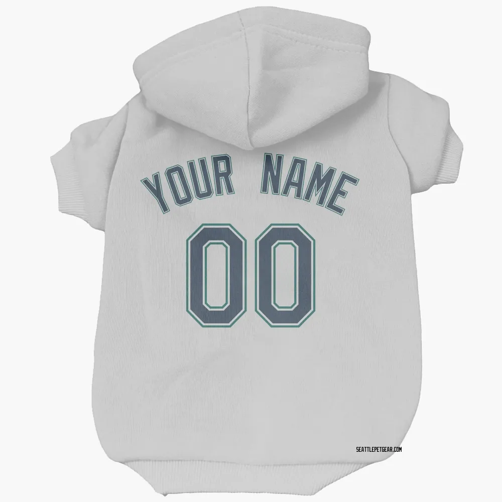 Seattle Mariners Custom White Pet Hoodie for Dog & Cat