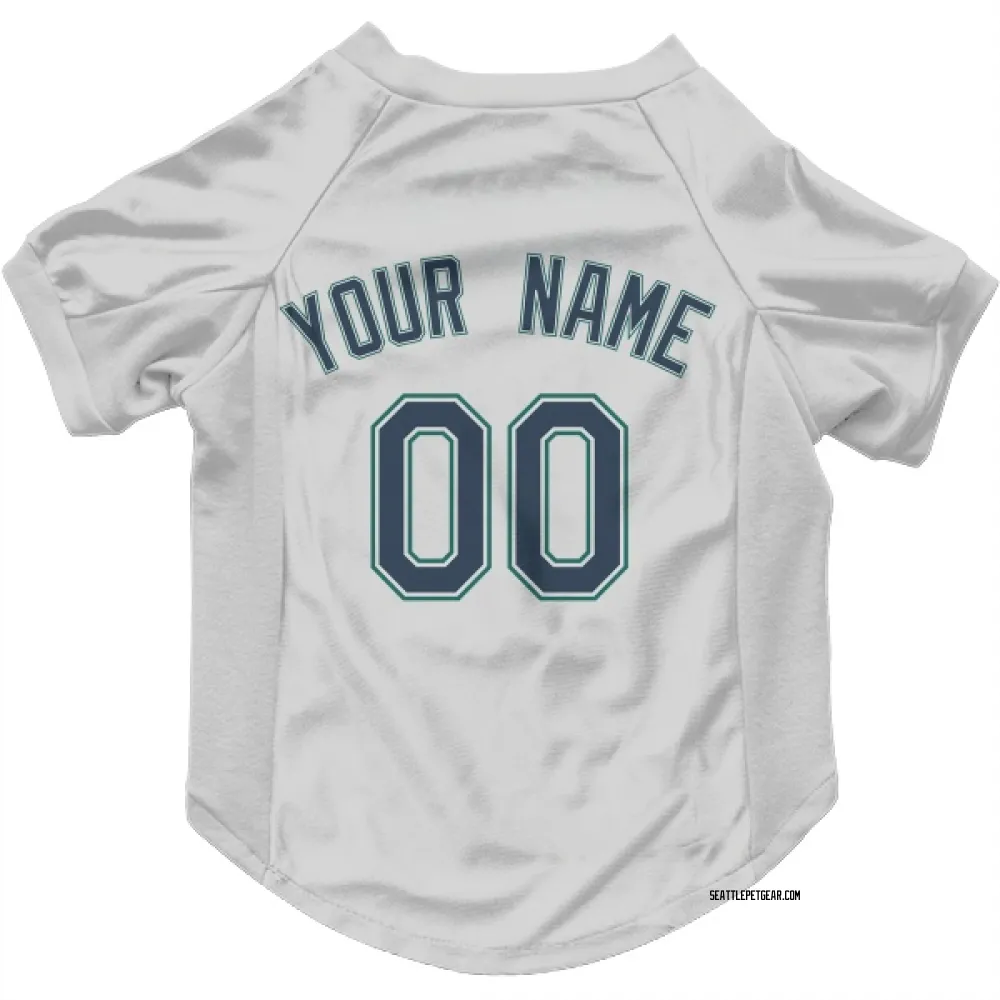 Seattle Mariners Custom White Pet Jersey for Dog & Cat