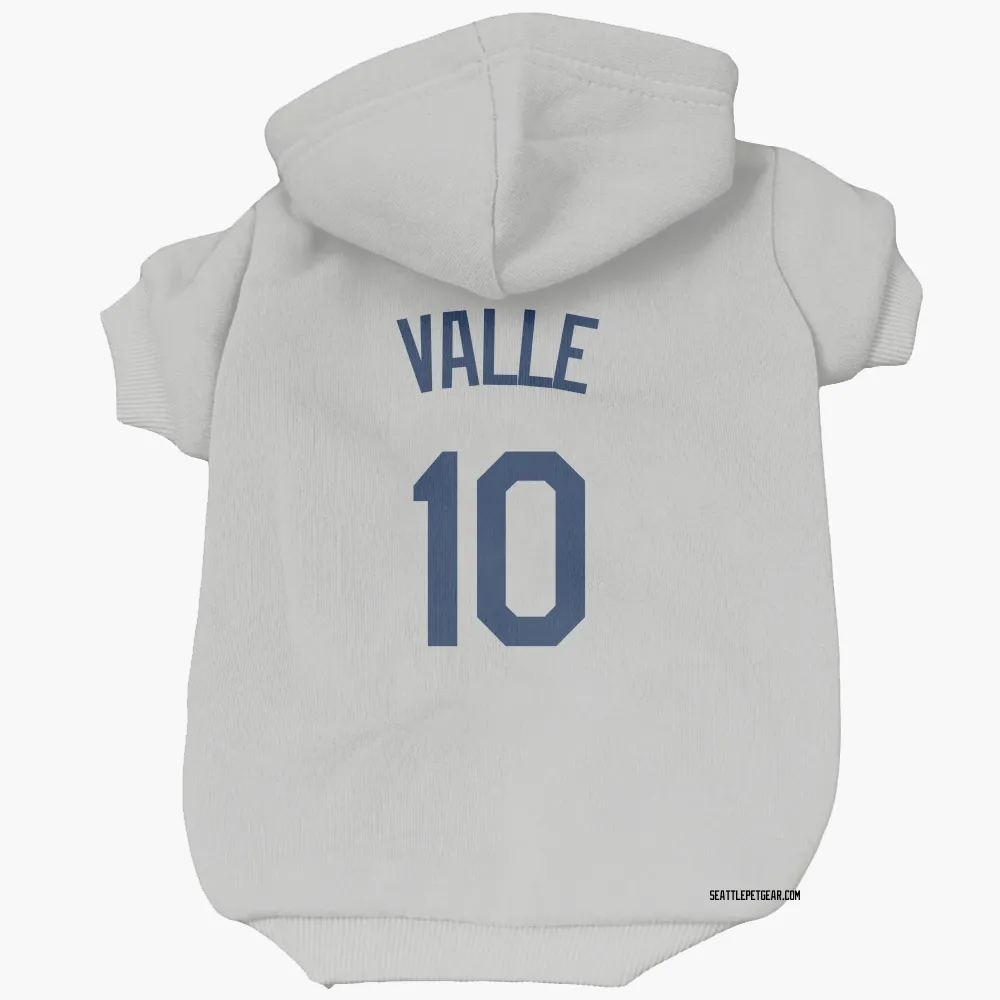 Seattle Mariners Dave Valle Gray Pet Hoodie for Dog & Cat