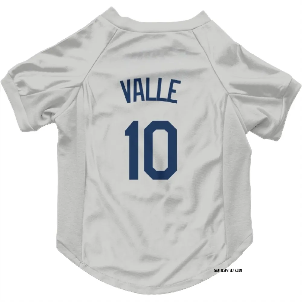 Seattle Mariners Dave Valle Gray Pet Jersey for Dog & Cat
