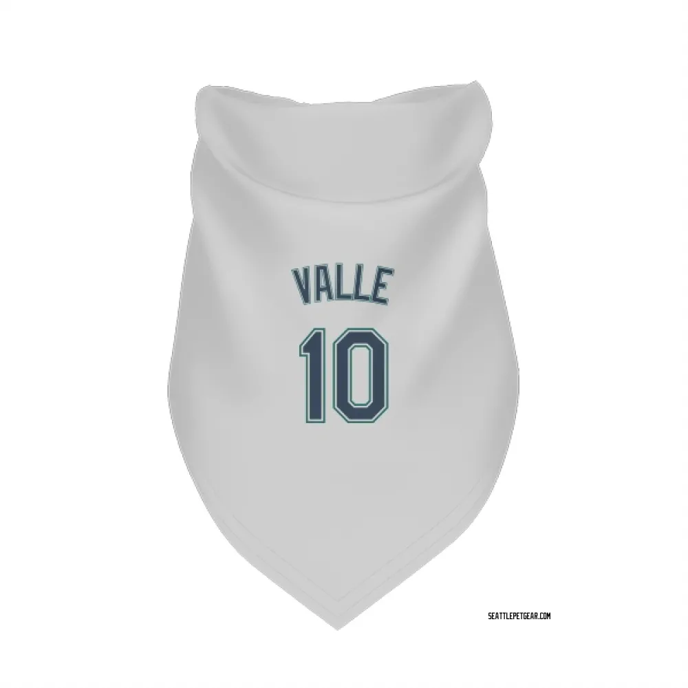 Seattle Mariners Dave Valle White Pet Bandana for Dog & Cat