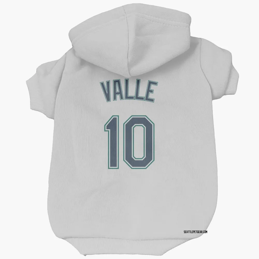 Seattle Mariners Dave Valle White Pet Hoodie for Dog & Cat