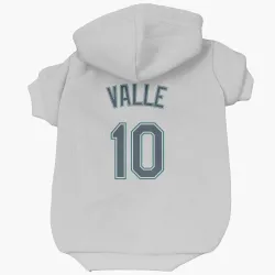 Seattle Mariners Dave Valle White Pet Hoodie for Dog & Cat