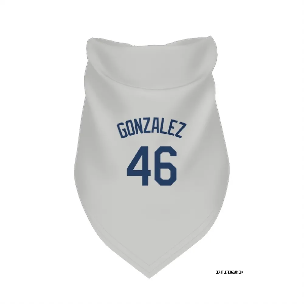 Seattle Mariners Domingo Gonzalez Gray Pet Bandana for Dog & Cat