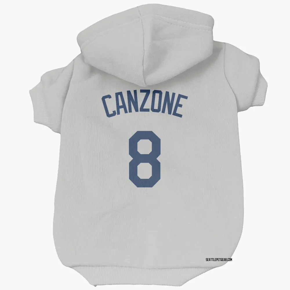Seattle Mariners Dominic Canzone Gray Pet Hoodie for Dog & Cat