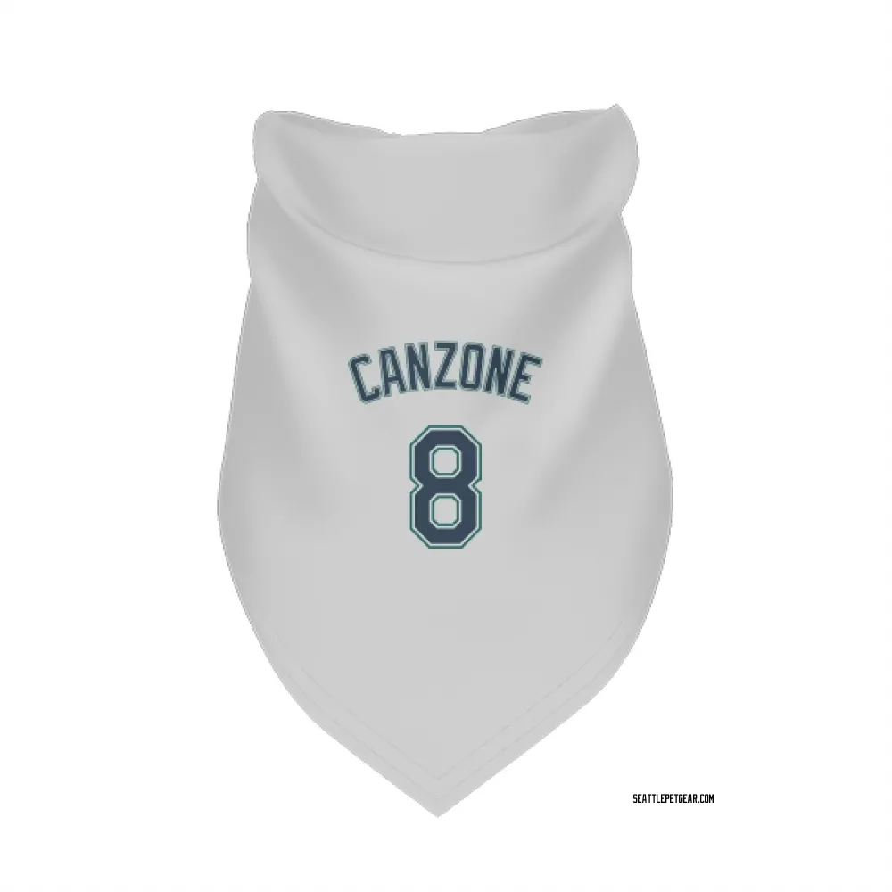 Seattle Mariners Dominic Canzone White Pet Bandana for Dog & Cat