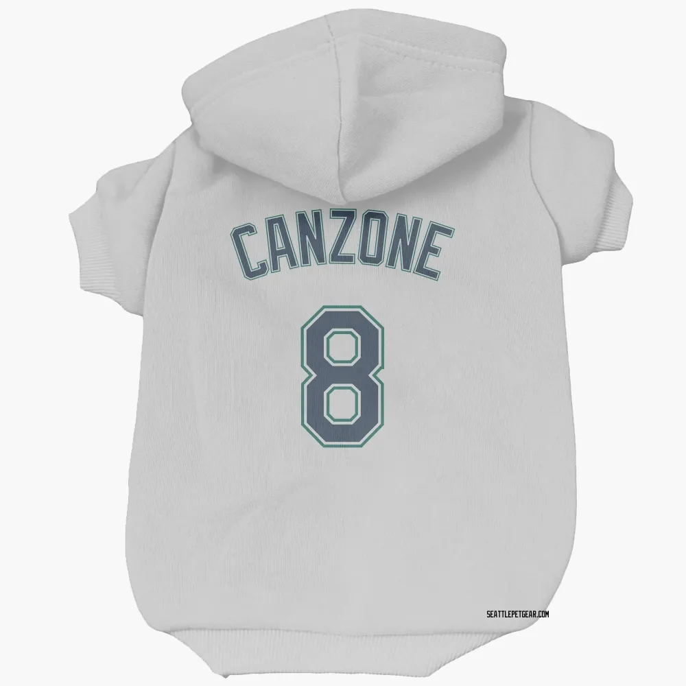 Seattle Mariners Dominic Canzone White Pet Hoodie for Dog & Cat