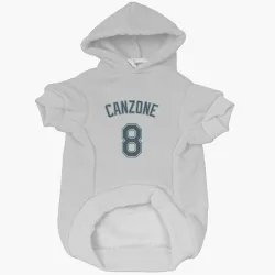 Seattle Mariners Dominic Canzone White Pet Hoodie for Dog & Cat