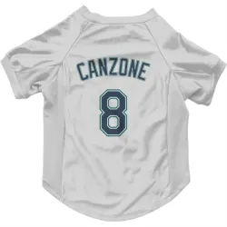 Seattle Mariners Dominic Canzone White Pet Jersey for Dog & Cat