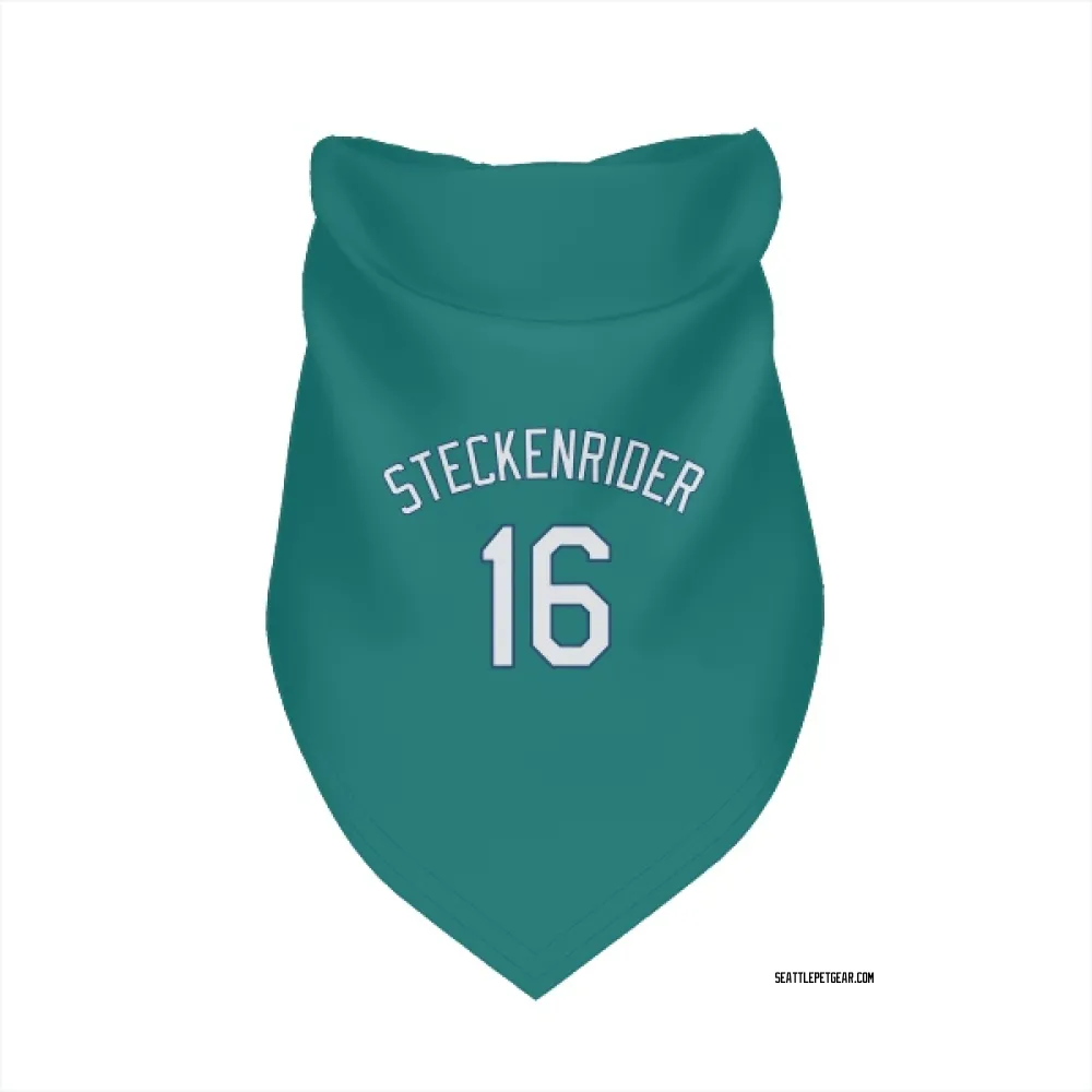 Seattle Mariners Drew Steckenrider Green Pet Bandana for Dog & Cat