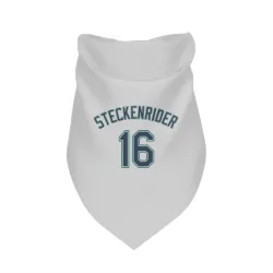 Seattle Mariners Drew Steckenrider White Pet Bandana for Dog & Cat