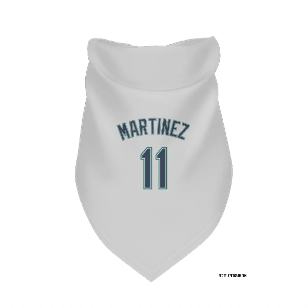 Seattle Mariners Edgar Martinez White Pet Bandana for Dog & Cat