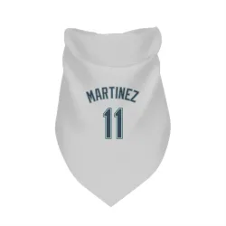 Seattle Mariners Edgar Martinez White Pet Bandana for Dog & Cat