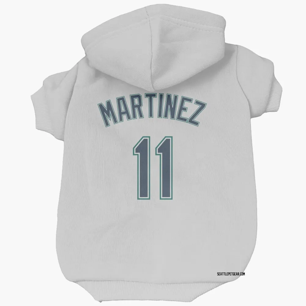 Seattle Mariners Edgar Martinez White Pet Hoodie for Dog & Cat