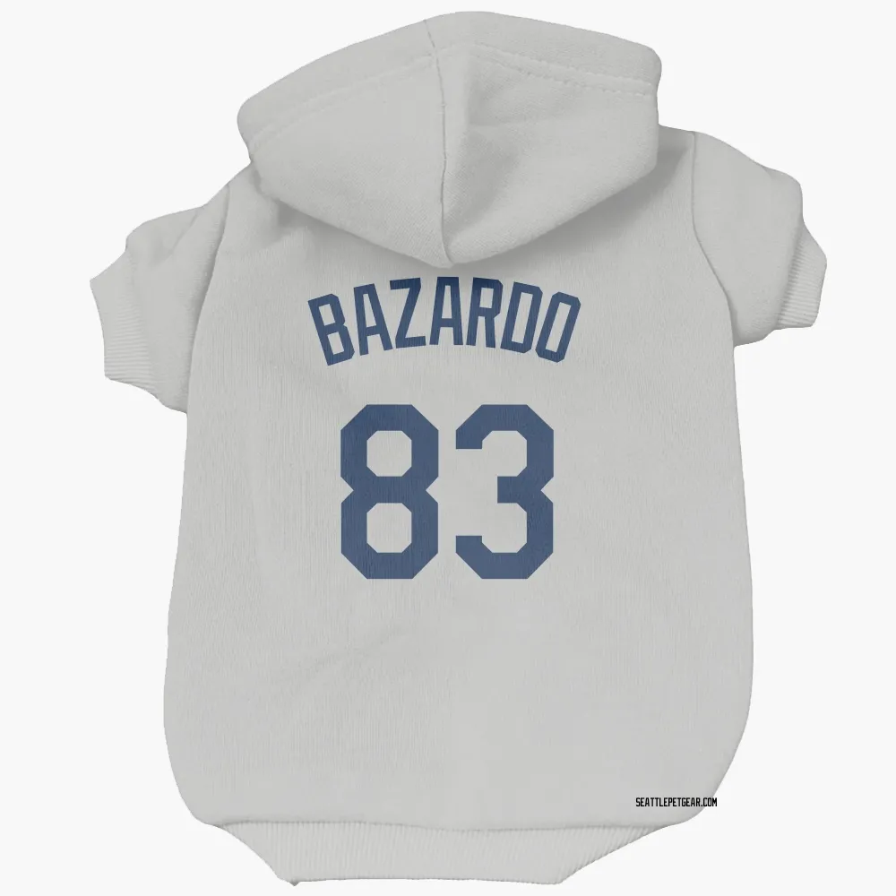 Seattle Mariners Eduard Bazardo Gray Pet Hoodie for Dog & Cat