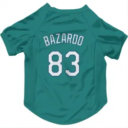 Seattle Mariners Eduard Bazardo Green Pet Jersey for Dog & Cat