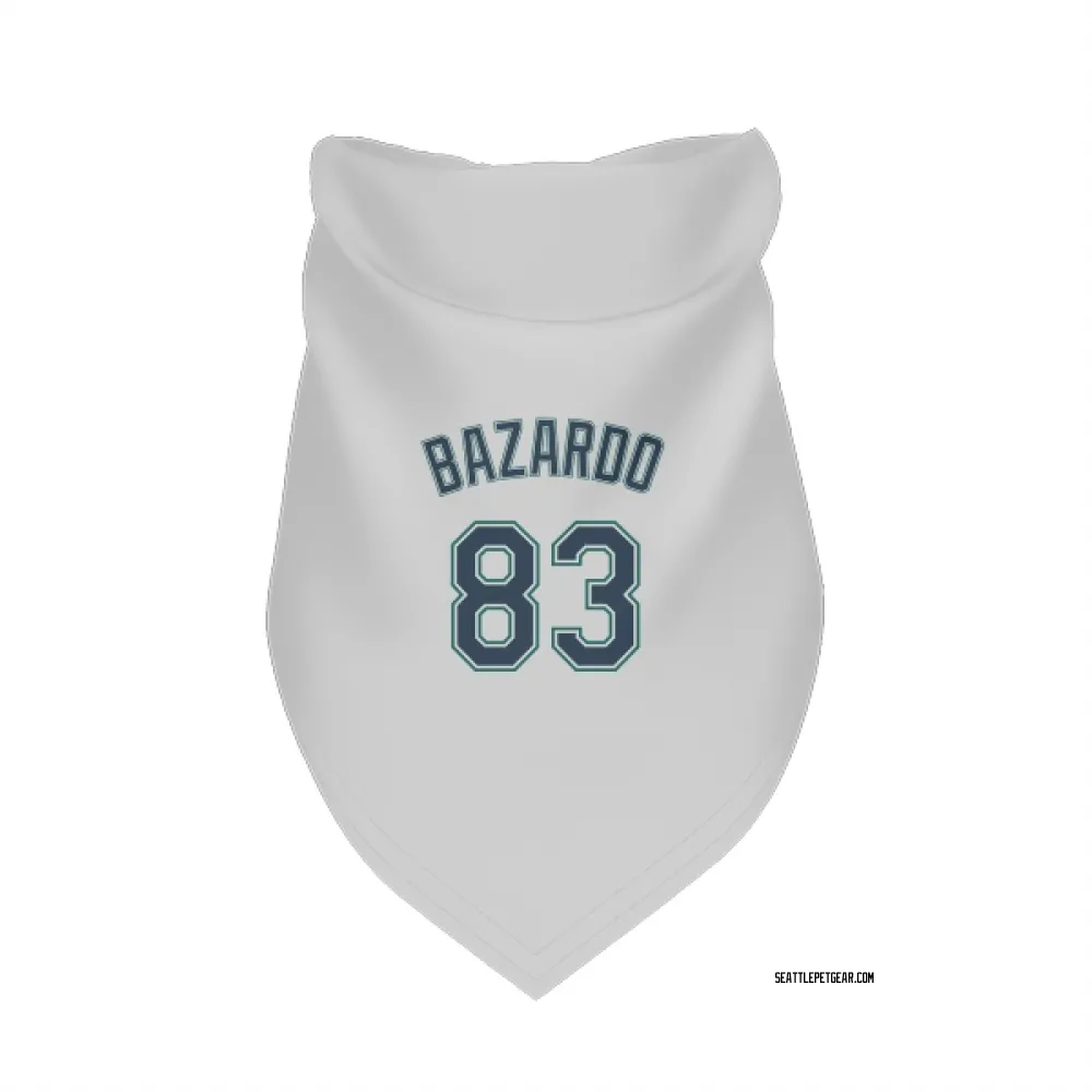 Seattle Mariners Eduard Bazardo White Pet Bandana for Dog & Cat