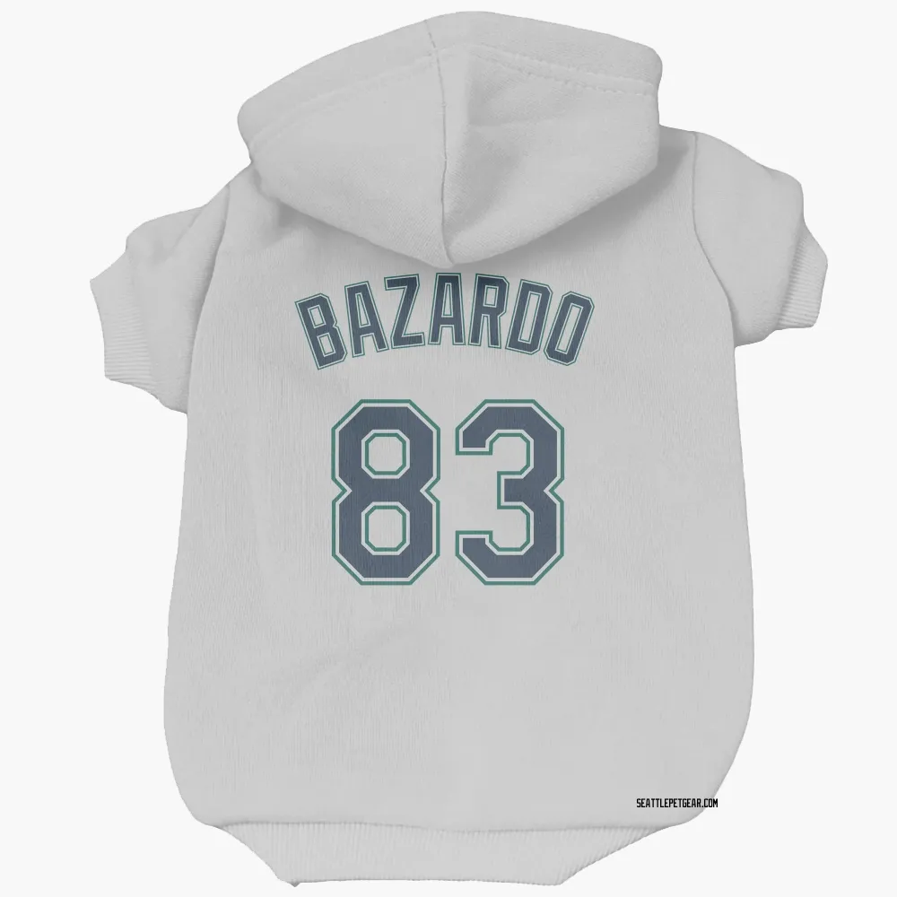 Seattle Mariners Eduard Bazardo White Pet Hoodie for Dog & Cat