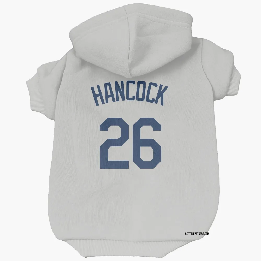 Seattle Mariners Emerson Hancock Gray Pet Hoodie for Dog & Cat
