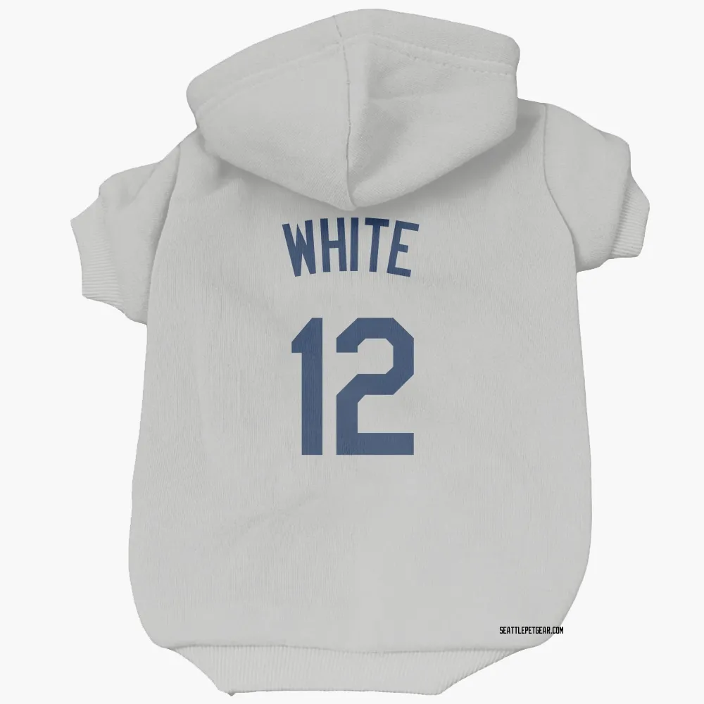 Seattle Mariners Evan White Gray Pet Hoodie for Dog & Cat