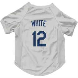 Seattle Mariners Evan White Gray Pet Jersey for Dog & Cat