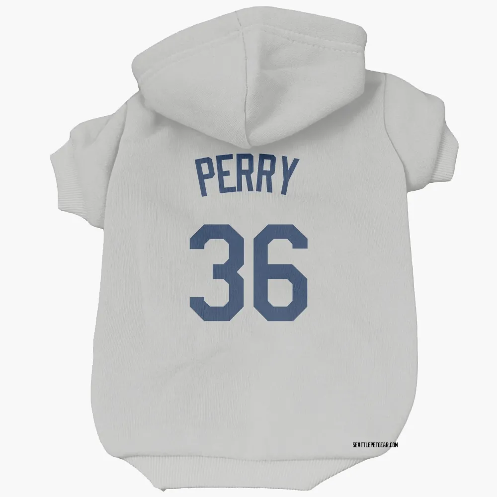 Seattle Mariners Gaylord Perry Gray Pet Hoodie for Dog & Cat
