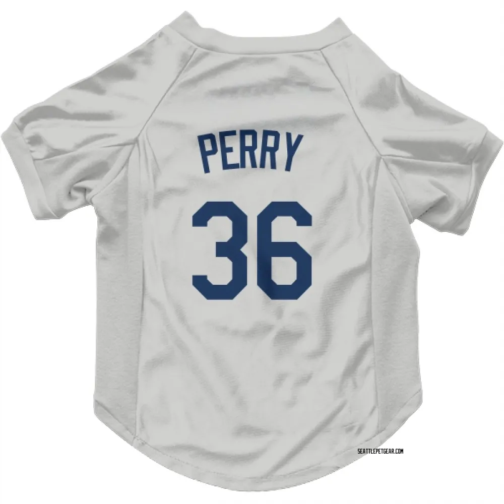 Seattle Mariners Gaylord Perry Gray Pet Jersey for Dog & Cat