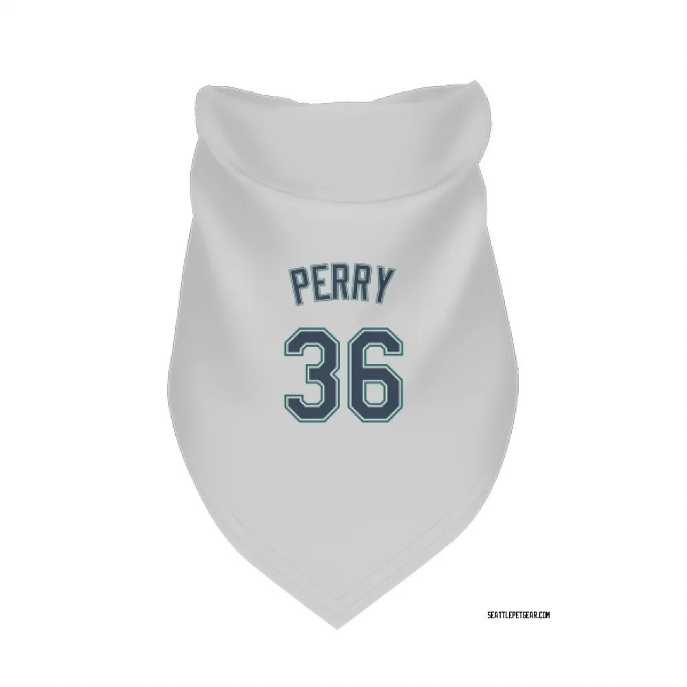 Seattle Mariners Gaylord Perry White Pet Bandana for Dog & Cat